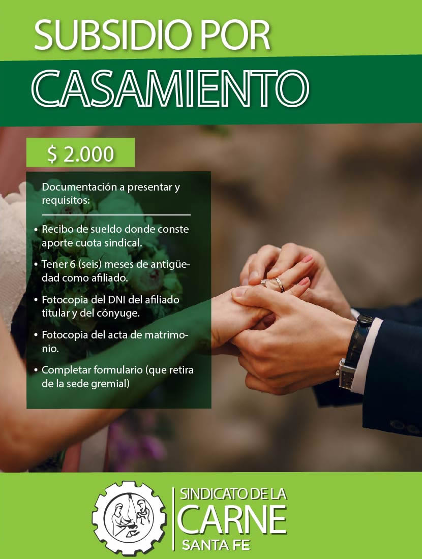 SUBSIDIO POR CASAMIENTO 